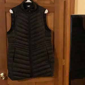 Woman’s black Lands End Down vest size M